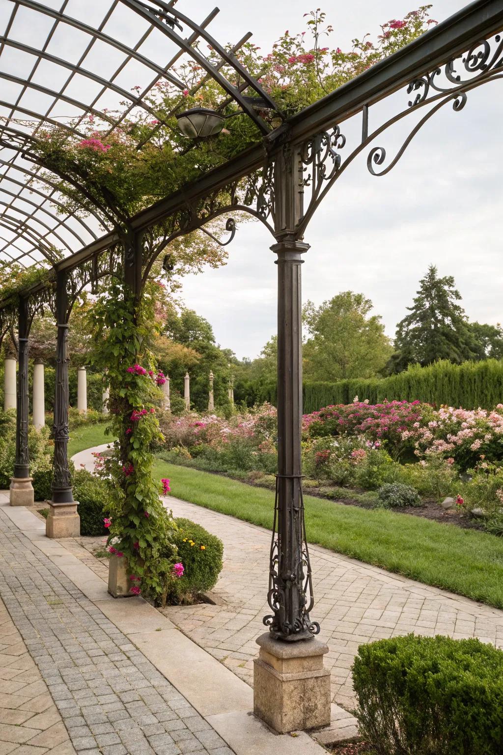 Wrought iron specification incorporates vintage charm.