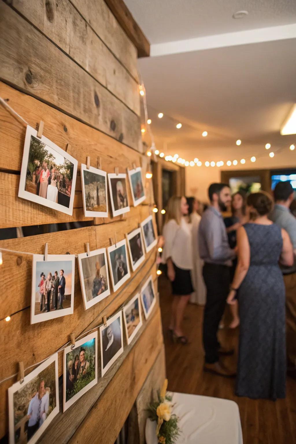 Rustic wood photo panels add warmth and charm to your decor.