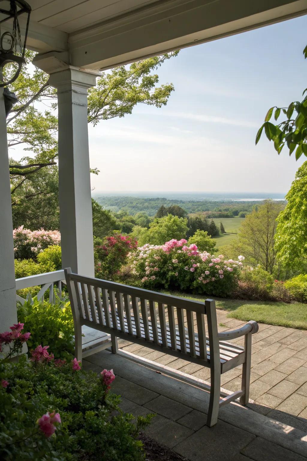 Position your bench for the best view and enjoy the scenery.