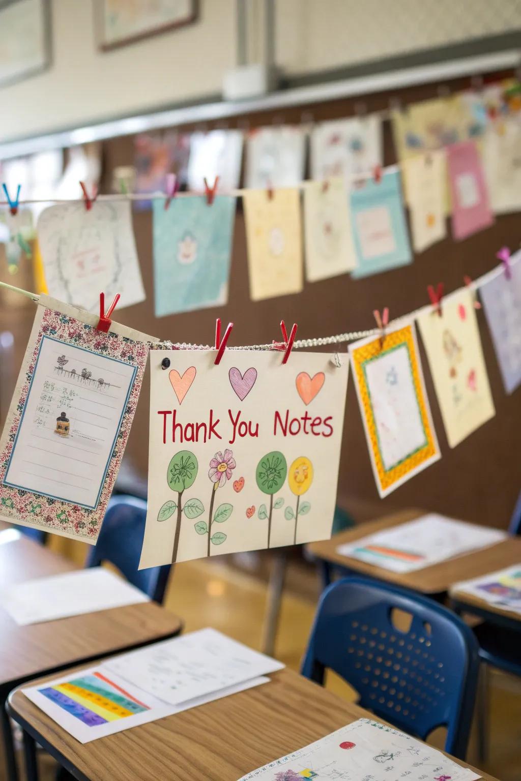 A Grateful Garland filled with heartfelt notes.