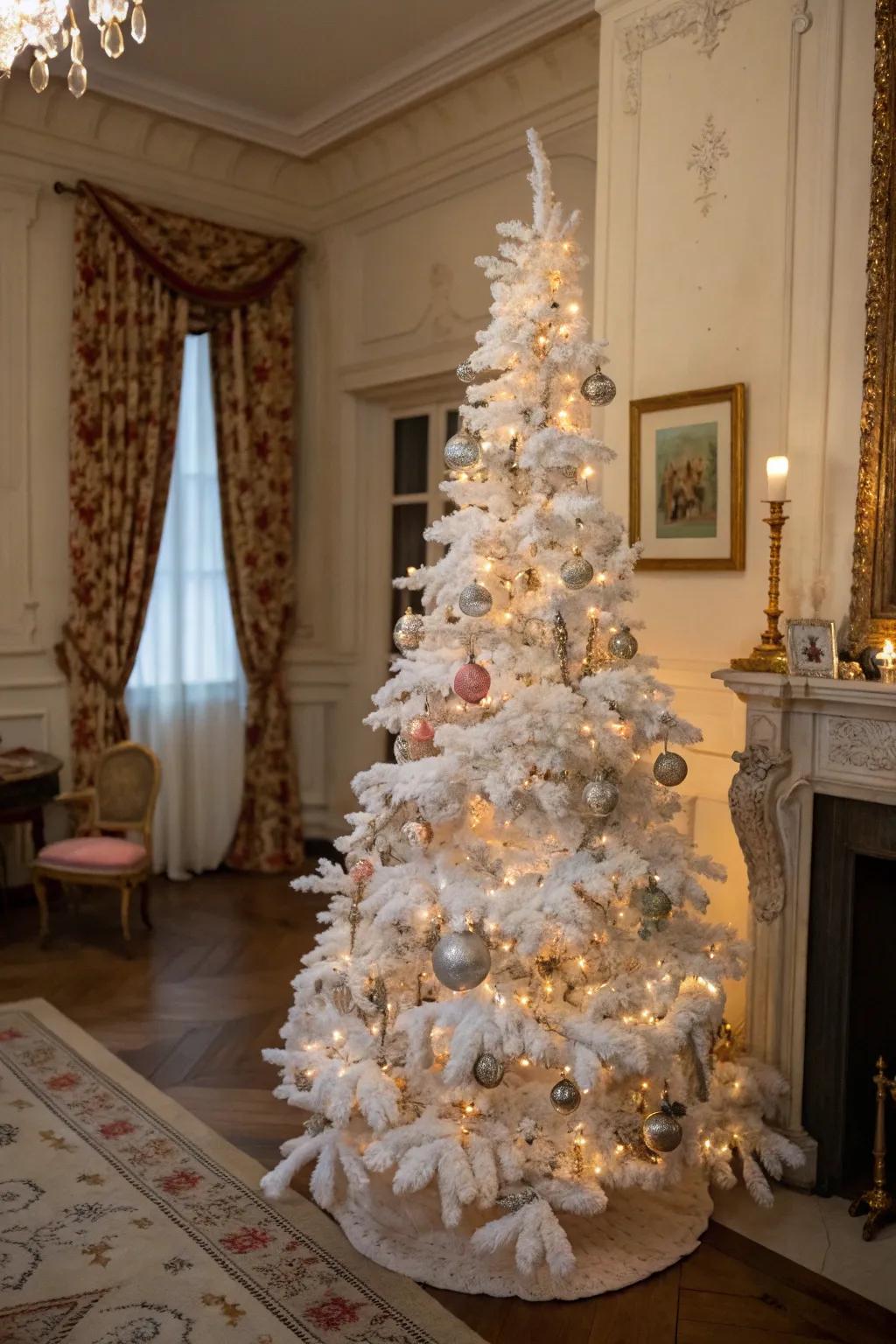 Vintage Gallic elegance on a white Christmas tree.