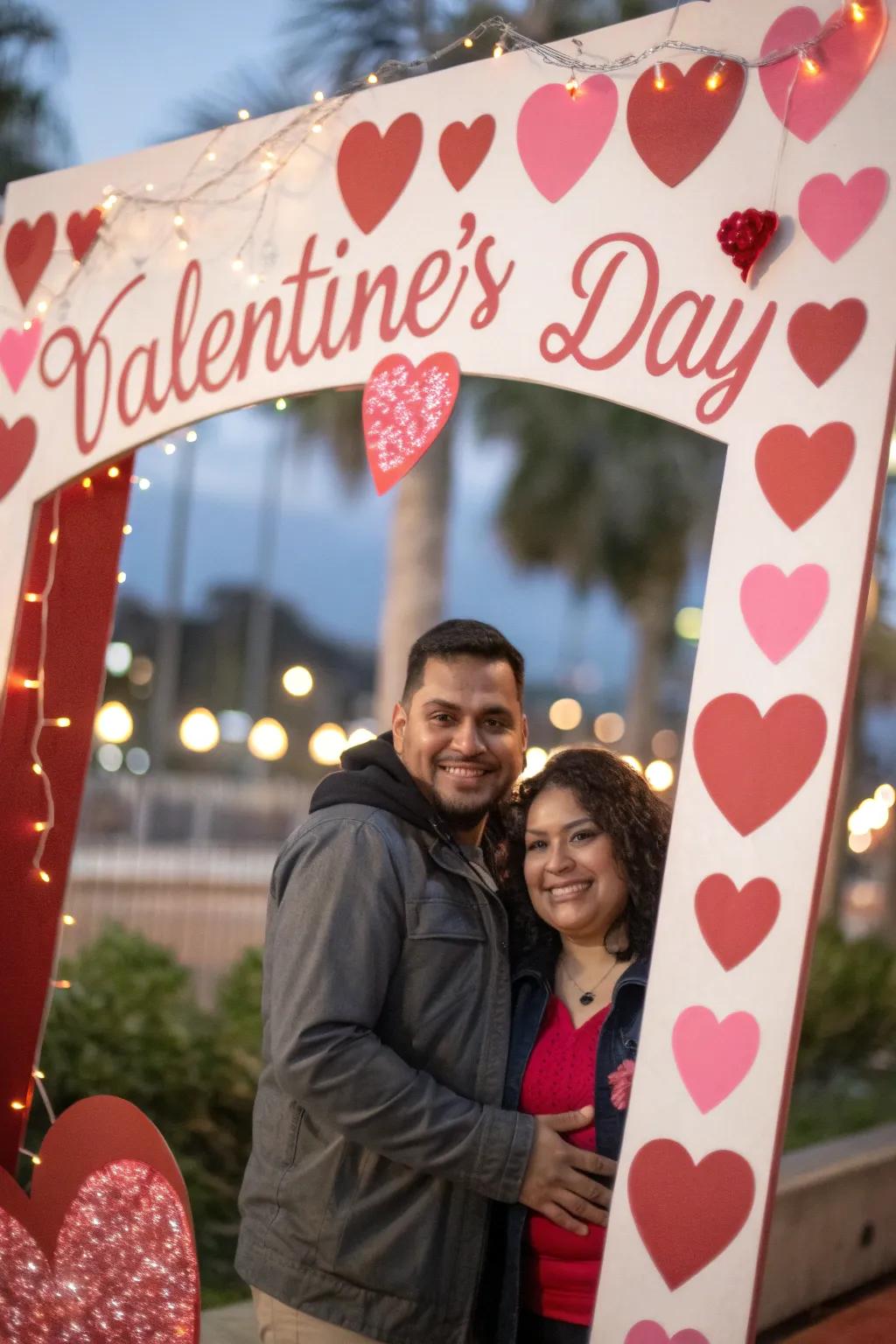 A personalized Valentine's poster featuring a cherished photograph.