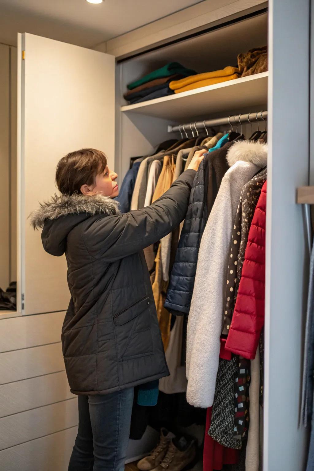 Seasonal swaps keep your closet organized.